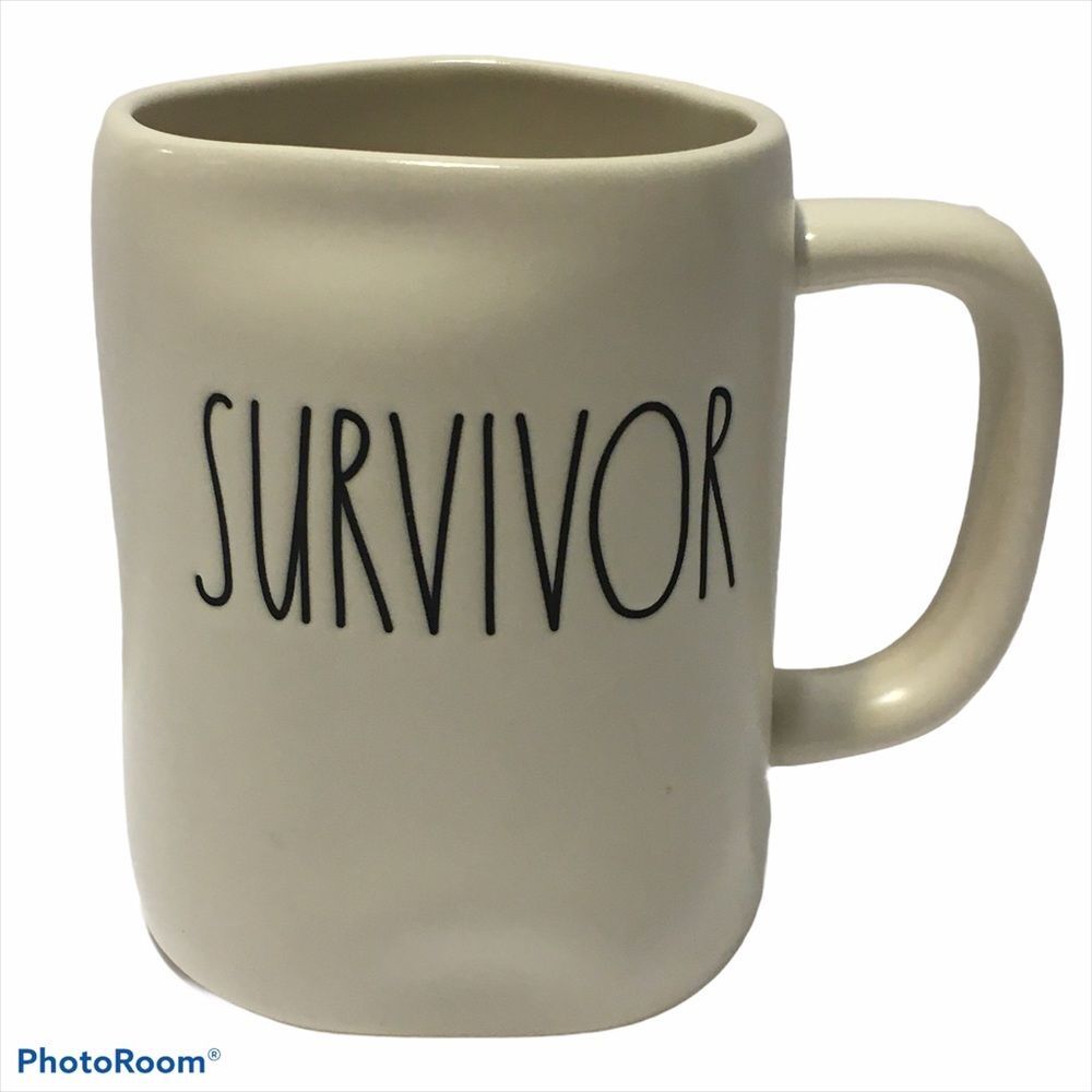 Large Rae Dunn Mug Survivor Artisan Coffee Tea Cup